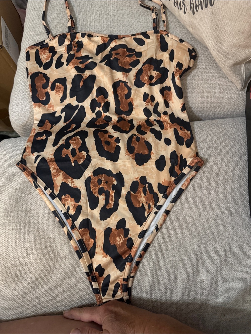 Leopard Print ladies bodysuit - Brown/Black